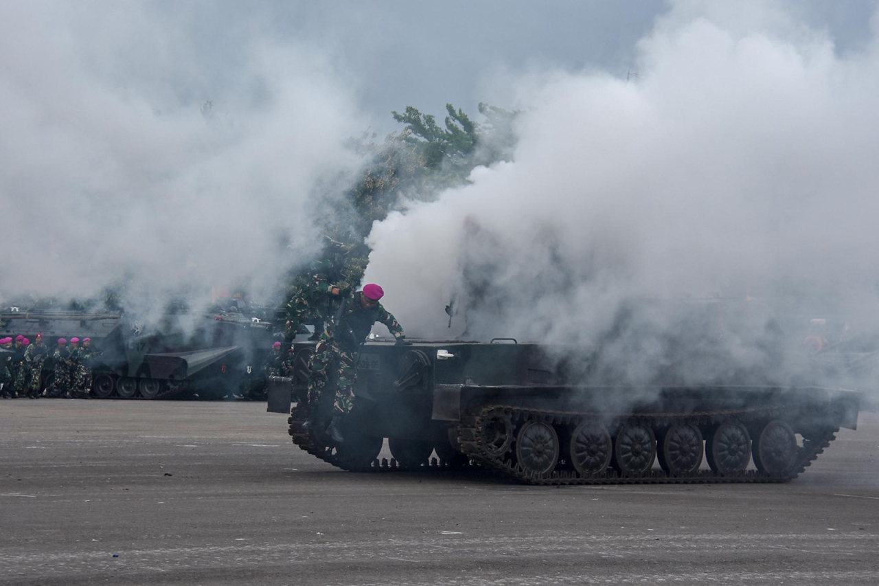 Gladi peringatan Hari Ulang Tahun (HUT) ke-80 Korps Marinir, Kamis, 13 November 2025. Foto: Ainul Yakin - Dispen Komar