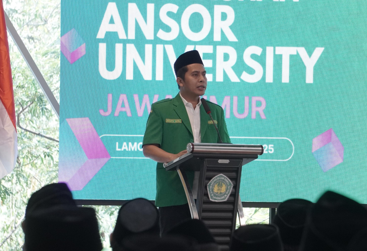 H. Musaffa' Safril, Ketua PW GP Ansor Jatim dorong kebijakan pembatasan penggunaan HP di sekolah di Jawa Timur. foto: Ansorjatim for ayojatim.