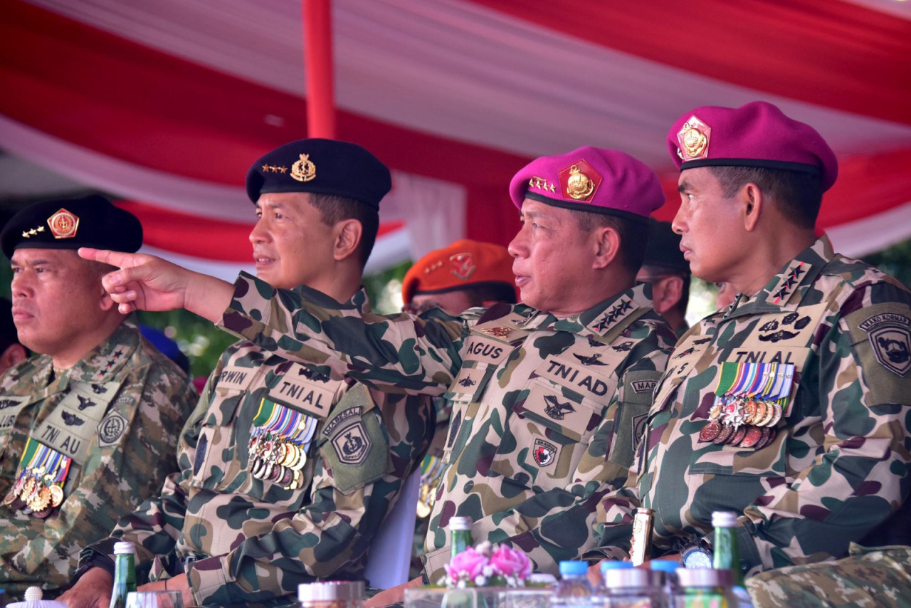 Prajurit Brigif 2 Marinir Tampil Heroik di Peringatan HUT ke-80 Korps Marinir