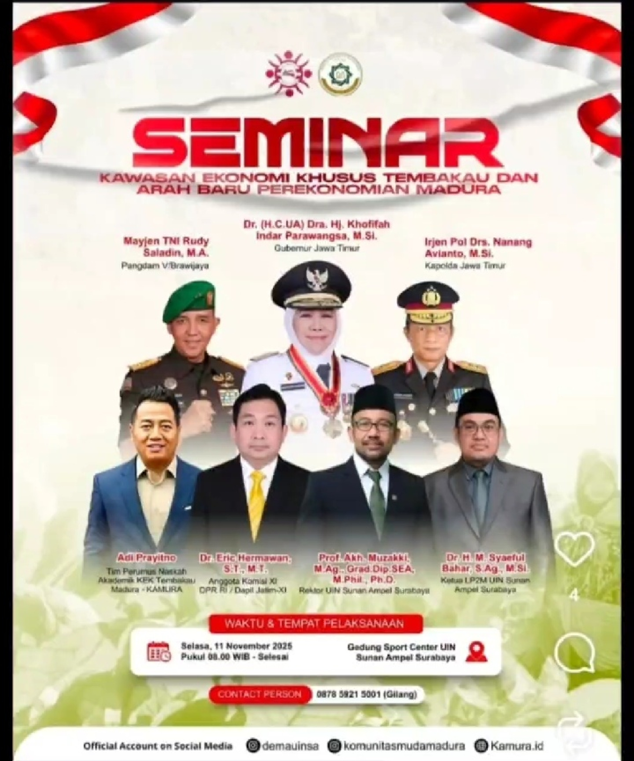 Flyer acara seminar Kawasan Ekonomi Khusus Tembakau. Foto: Tangkapan Layar