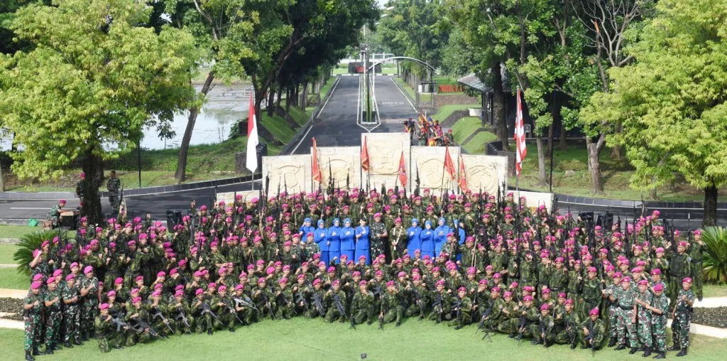 Setahun Jaga Perbatasan RI–PNG, Prajurit Marinir Kembali ke Satuan