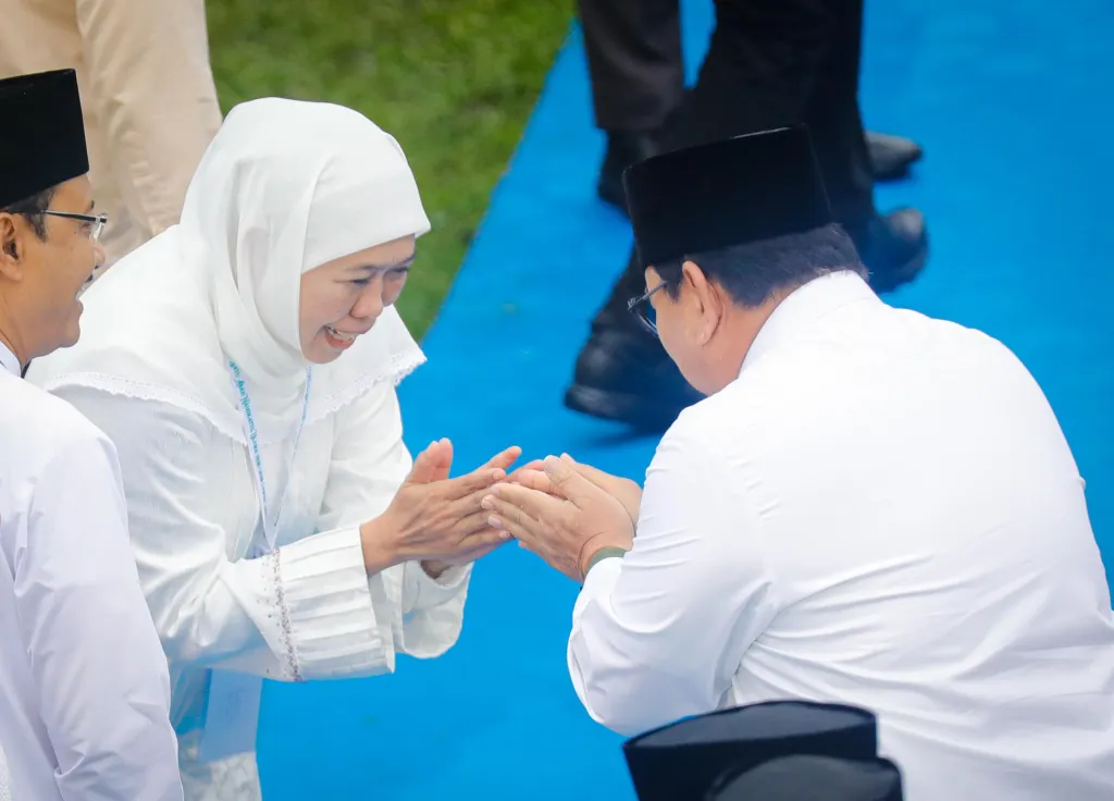 Presiden RI Prabowo Subianto Didampingi Gubernur Khofifah Hadiri Mujahadah Kubro Satu Abad NU di Stadion Gajayana