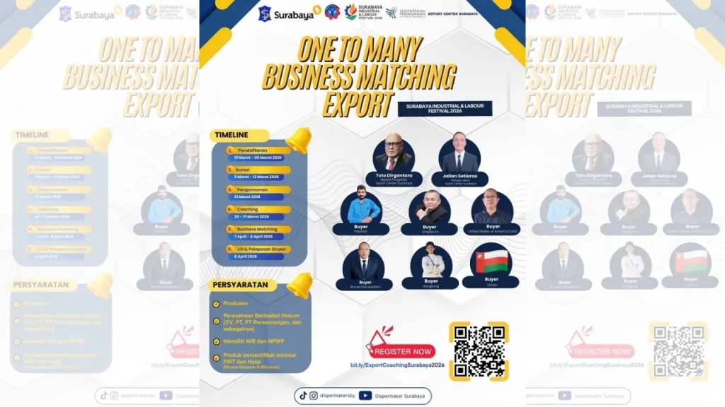 Pemkot Surabaya-Export Center Surabaya Gelar One to Many Business Matching Export, Buka Peluang UMKM Tembus Pasar Ekspor