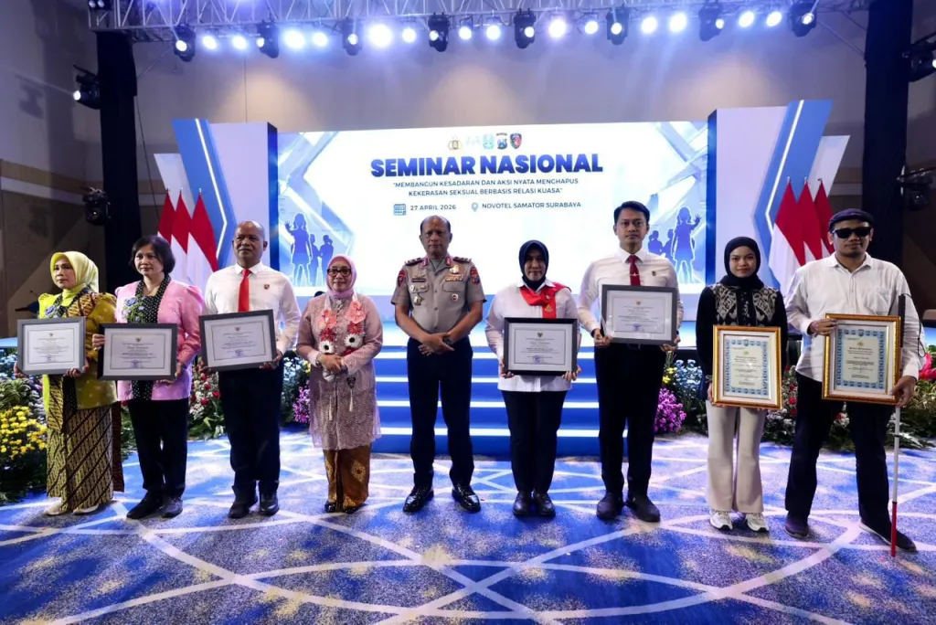 Komitmen Tangani Kekerasan Perempuan dan Anak, Ditres PPA-PPO Polda Jatim Diganjar Penghargaan Menteri PPPA