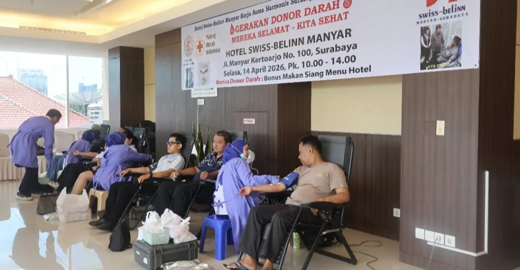 Swiss-Belinn Manyar Surabaya Gelar Donor Darah, Hadirkan Aksi Sosial Penuh Kepedulian di Tengah Gaya Hidup Perkotaan