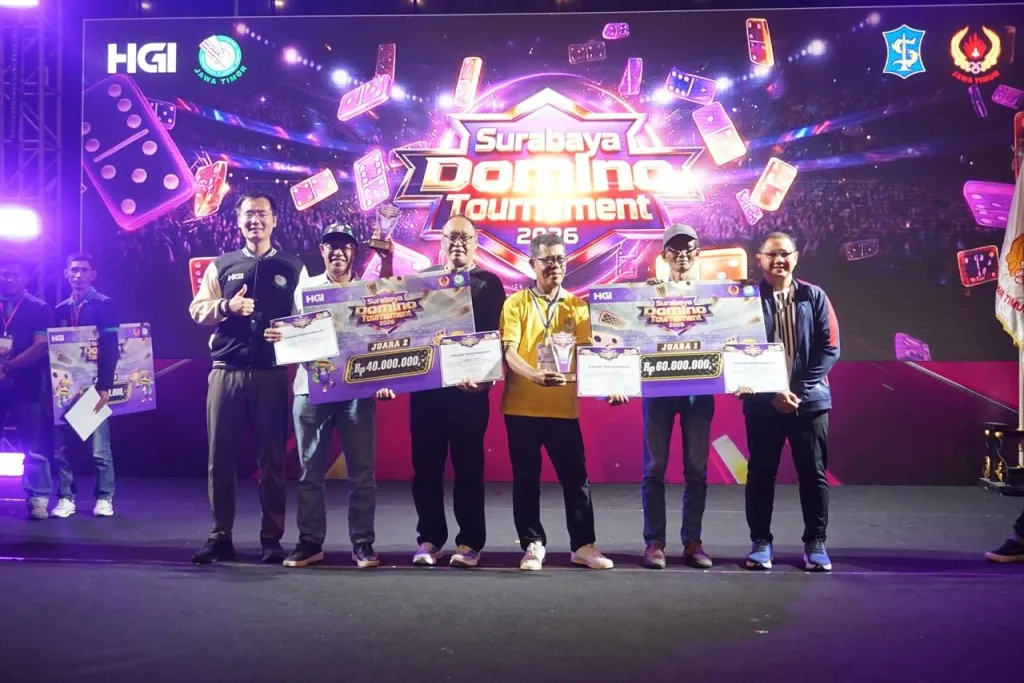 HGI Tutup Surabaya Domino Tournament 2026, Atmosfer Tegang dan Meriah Pertegas sebagai Olahraga Pikiran Profesional