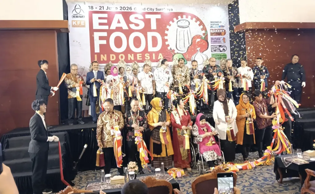 EastFood Indonesia Expo 2026 Dibuka di Surabaya, Perkuat Peluang Ekspor dan Investasi Industri Makanan-Minuman