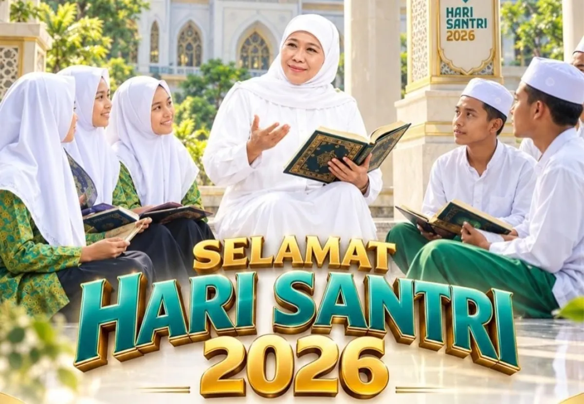 Hari Santri Nasional 2026, Gubernur Khofifah Ajak Santri Kuasai Teknologi, Kuatkan Ekonomi dan Rawat Persatuan