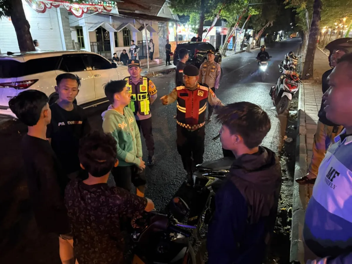 Antisipasi Balap Liar, Polres Pamekasan Amankan Tiga Motor saat Patroli Dini Hari