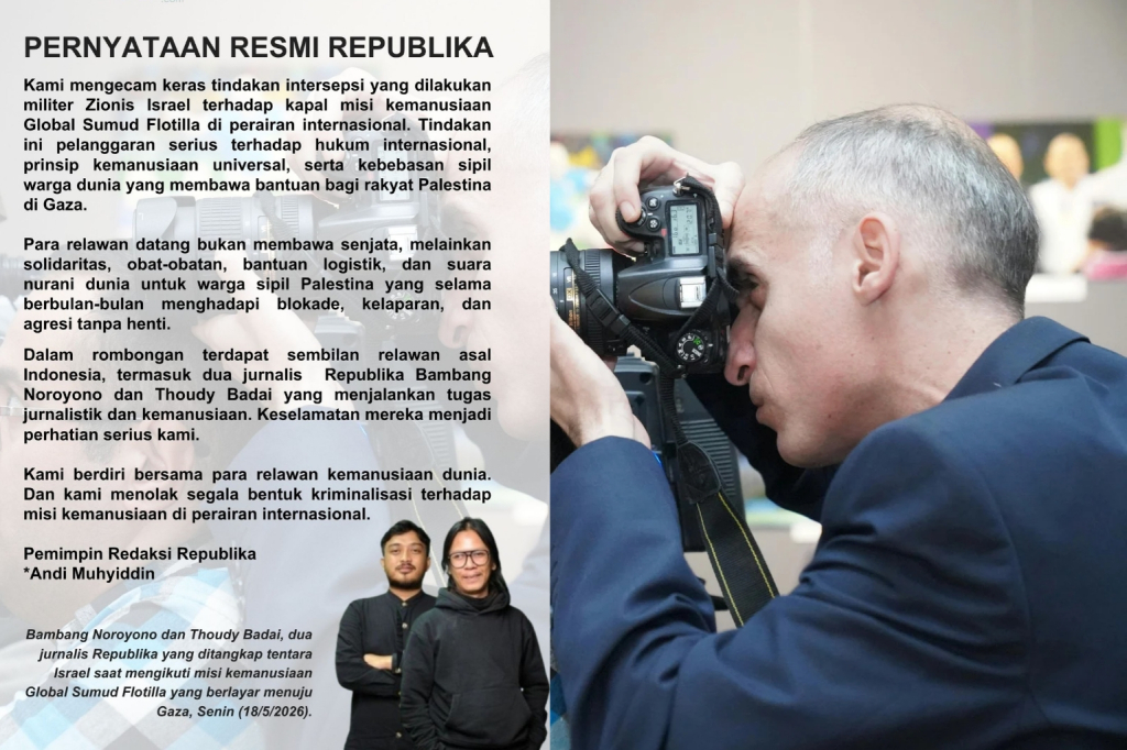Jurnalis Republika Ditangkap Tentara Israel Saat Misi Kemanusiaan ke Gaza, Pemred Kecam Keras