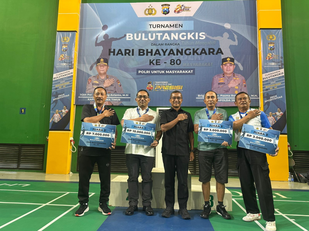 Polda Jatim Sabet Juara 1 Turnamen Bulutangkis Piala Kapolda Cup 2026