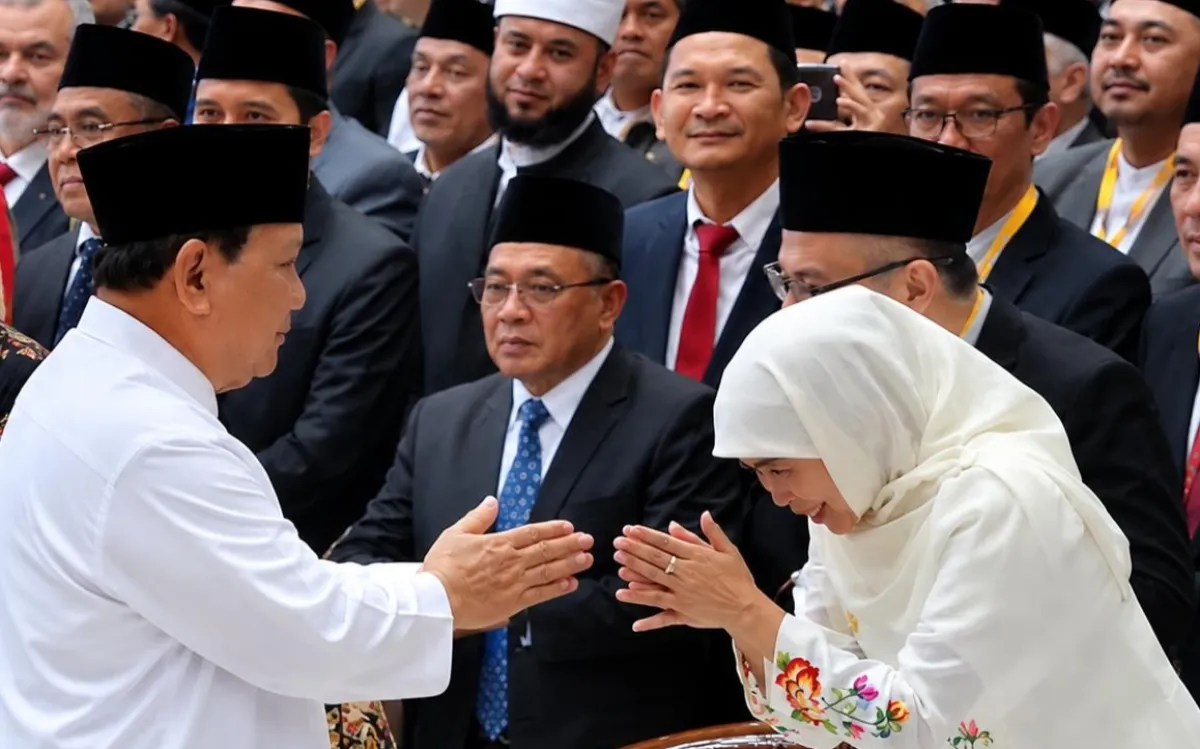 Gubernur Khofifah Dampingi Presiden Prabowo Hadiri Peringatan Satu Abad Pondok Modern Darussalam Gontor