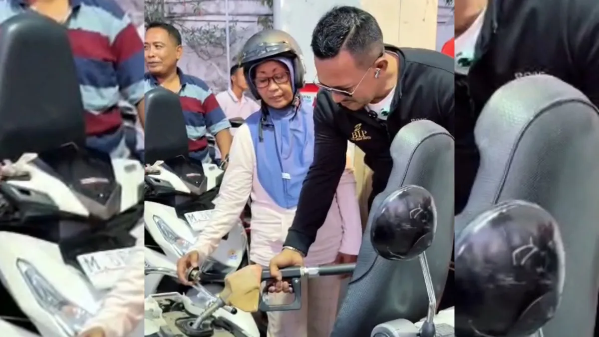Tak Biasa, Gelar Aksi Sosial Pengusaha Madura ini Gratiskan BBM Bagi Pengendara Motor di Seluruh SPBU Pamekasan