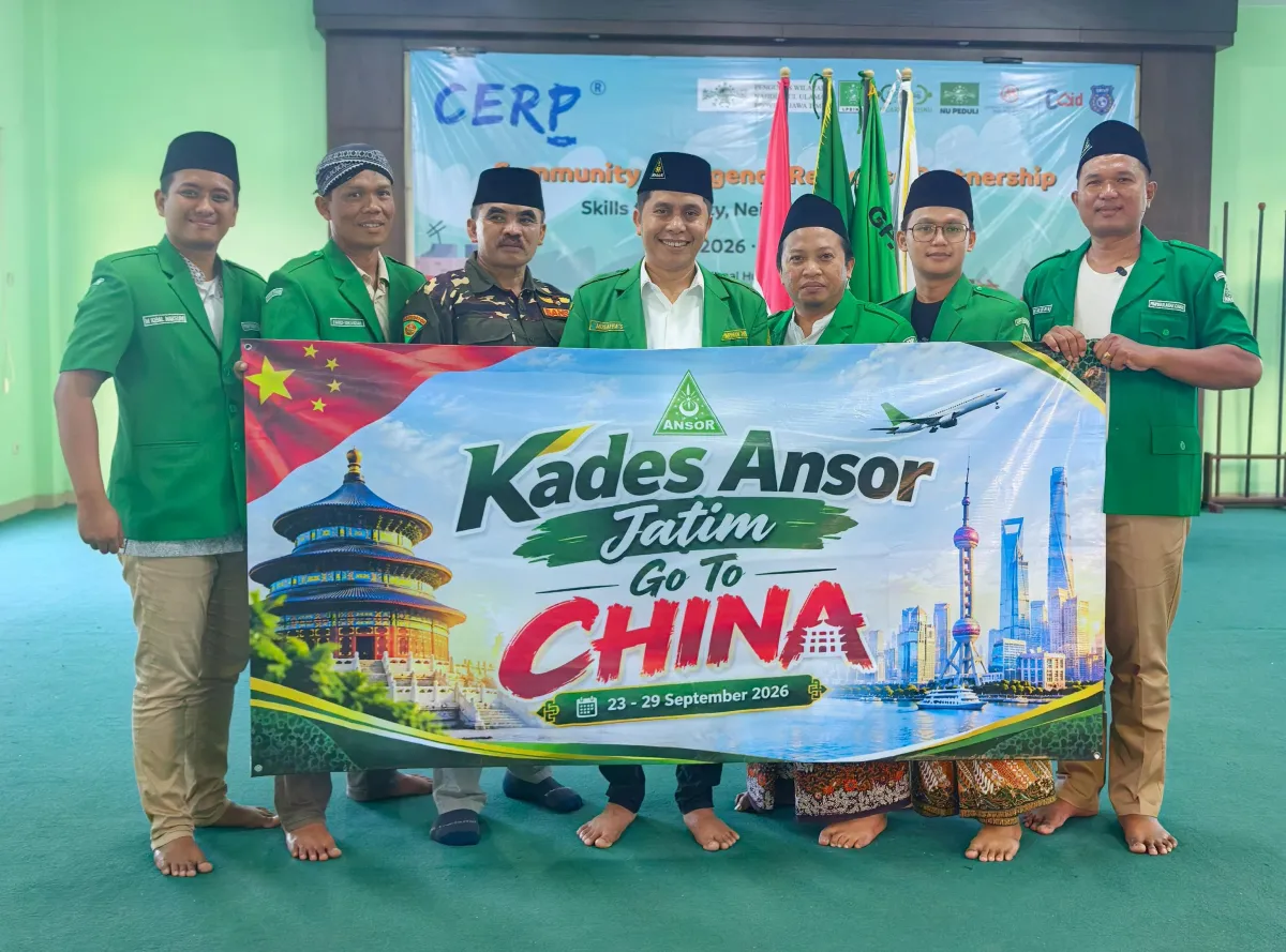 Ansor Jatim Berangkatkan Tiga Kepala Desa Kader Ansor Studi Banding ke Tiongkok