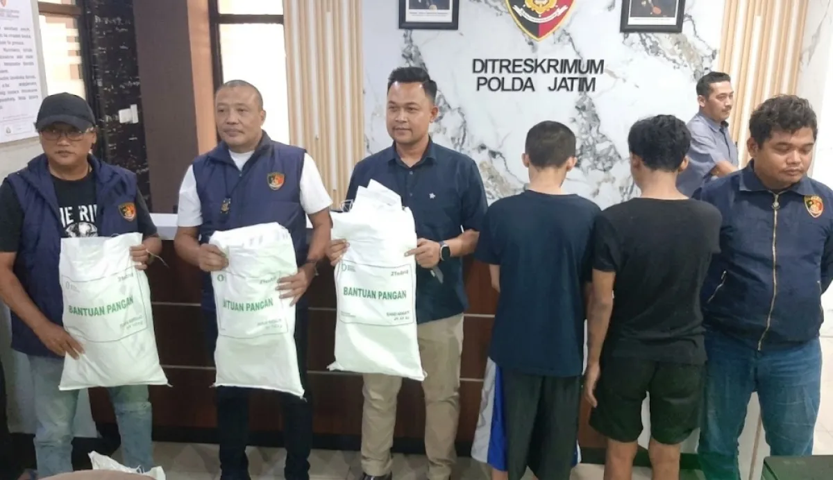 Jatanras Polda Jatim Gulung Komplotan Penggelapan Beras Bulog untuk Warga Miskin