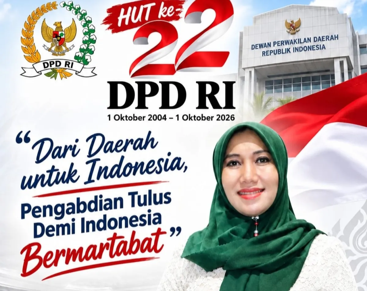 HUT ke-22 DPD RI, Ning Lia: Dari Daerah untuk Indonesia, Pengabdian Tulus Demi Indonesia Bermartabat
